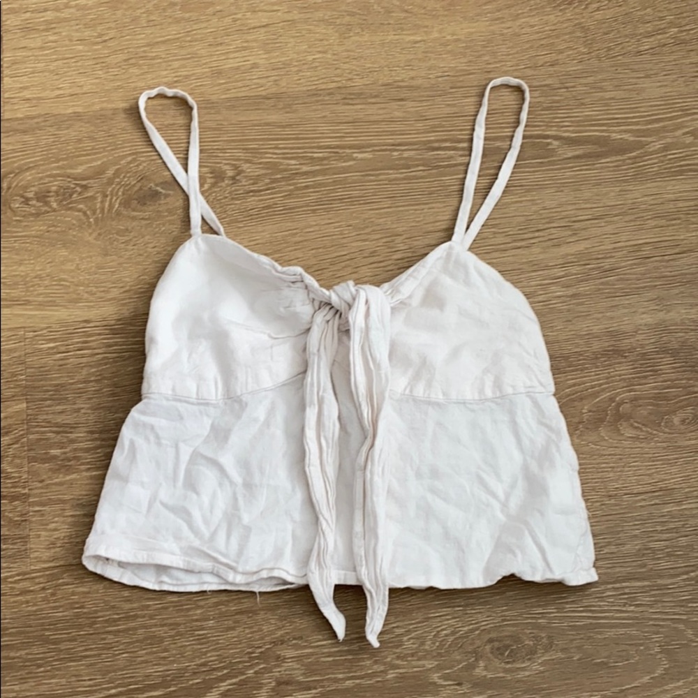 Brandy Melville white tie top